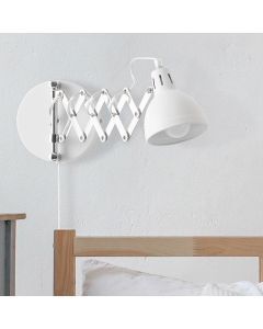 Chrome wall light industrial, Yemaya, with switch