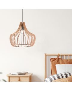 Rustic pendant light wood, Valenthina