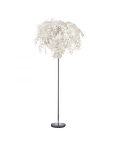 Chrome floor lamp retro, Urwa, with switch