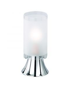 Chrome table lamp glass, Leanne, with switch