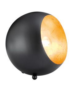 Black table lamp modern, Berdan, with switch