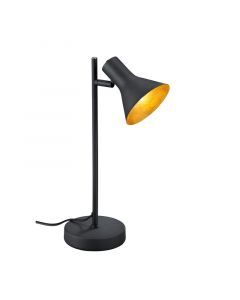 Black table lamp industrial, Verena, with switch