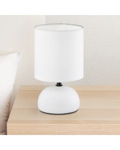 Ceramic table lamp white, Yeraz, with switch