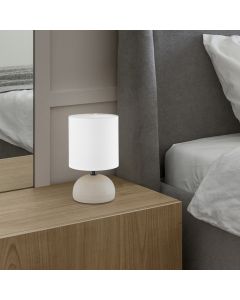 Ceramic table lamp white, Yeraz, with switch