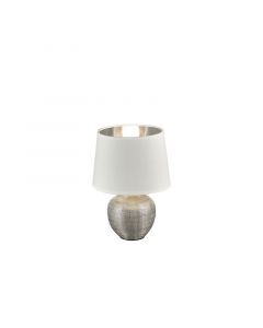 Ceramic table lamp silver, Yet, with switch