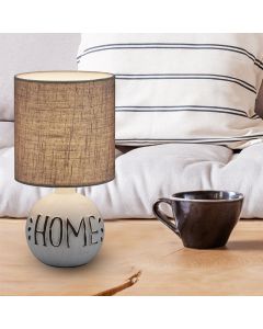 Ceramic table lamp white, Mosh, with switch