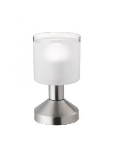 Nickel table lamp modern, Vilou, with switch
