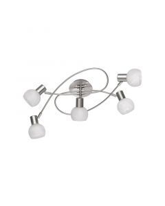 Nickel flush ceiling light modern, Benita
