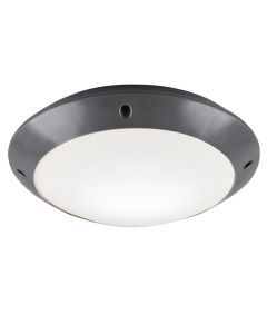 Anthracite flush ceiling light modern, Gandrup, IP54