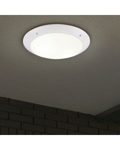 White flush ceiling light modern, Gandrup, IP54