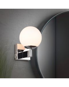Chrome bathroom wall light modern, Eray, IP44