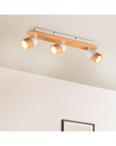 Rustic ceiling spotlight wood, Carine