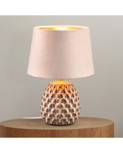 Ceramic table lamp beige, Anderson, with switch