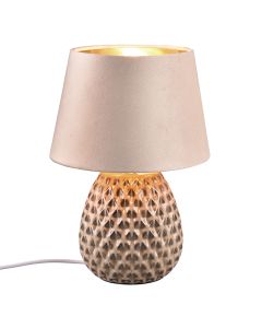 Ceramic table lamp beige, Anderson, with switch