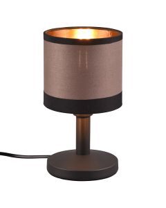 Taupe table lamp modern, Denley, with switch