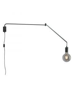 Black wall light modern, Filippus, with switch