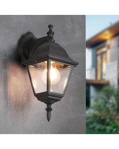 Black outdoor light classic, Lavina, IP44