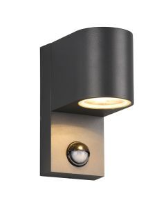 Anthracite outdoor wall light with motion sensor modern, Laurien, IP44