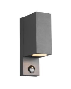Anthracite outdoor wall light with motion sensor modern, Laurien, IP44