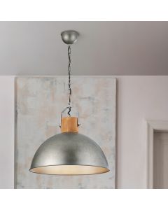 Nickel dome pendant light vintage, Amarey