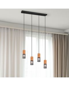 Black dining table hanging lamp vintage, Jessica