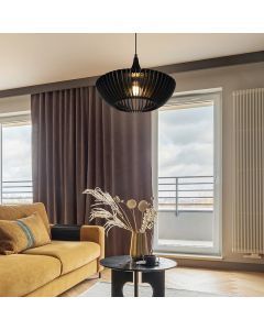 Wood pendant light black, Mirjan