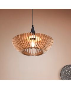 Wood pendant light brown, Mirjan