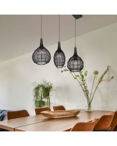 Black pendant light rustic, Rins