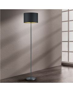 Black floor lamp modern, Jeany, with switch
