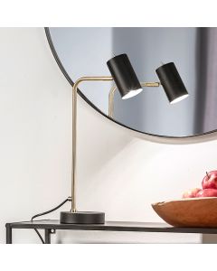 Brass table lamp modern, Kaso, with switch