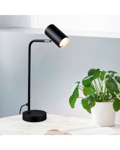 Black table lamp modern, Kaso, with switch