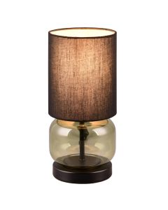 Black table lamp retro, Vita, with switch