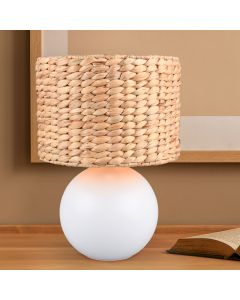 Brown table lamp rustic, Minouk, with switch