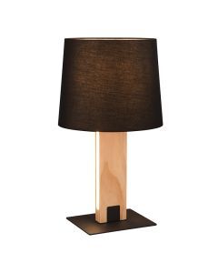Black table lamp modern, Radia, with switch