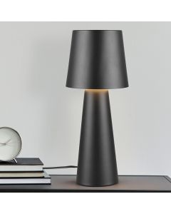Black table lamp modern, Lillyam, with switch