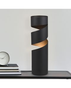 Black table lamp design, Marouan, with switch
