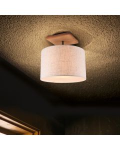 Nickel flush ceiling light vintage, Milco