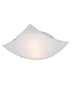 Chrome flush ceiling light metal, Quinten