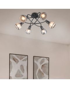Black flush ceiling light modern, Meriem