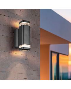 Black up down wall light modern, Poonam, IP44