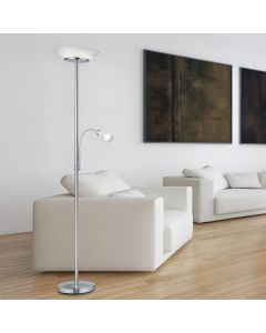 Nickel reading floor lamp modern, Larry