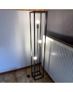 Black floor lamp modern, Fabrice, with switch