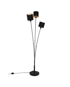 Black floor lamp modern, Koge, with switch