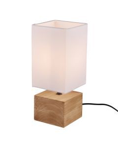 Wood table lamp brown, Job, with switch