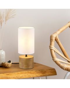 Wood table lamp brown, Job, with switch