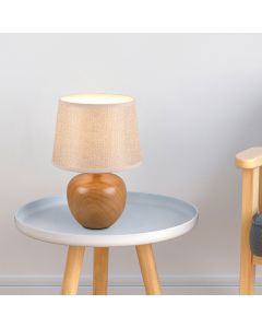 Ceramic table lamp beige, Yet, with switch