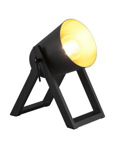 Black table lamp modern, Sacha, with switch