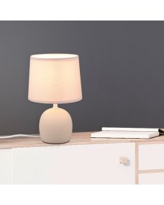 Ceramic table lamp brown, Myrna, with switch