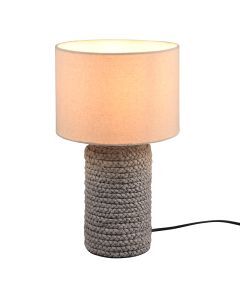 Ceramic table lamp brown, Boban, with switch