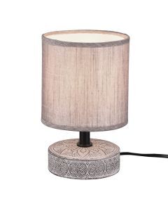 Ceramic table lamp brown, Lola, with switch